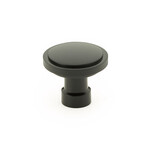 Emtek Haydon Wardrobe Knob Flat Black - 1 3/4 in