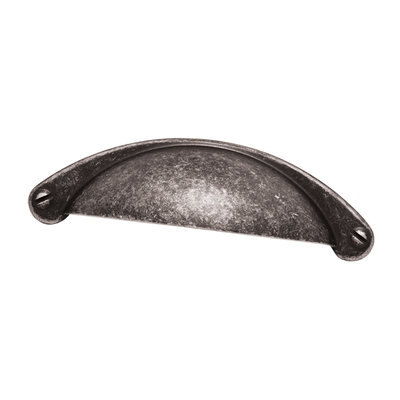 Marathon Hardware Ridgeley Cup Pull Weathered Steel - 2 1/2 in