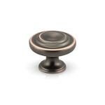 Marathon Hardware Rook Knob Antique Copper Bronze Highlight - 1 1/4 in