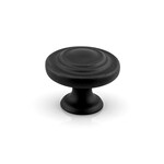 Marathon Hardware Rook Knob Matte Black - 1 1/4 in