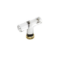 Crystal T-Knob Clear - 2 1/8 in