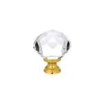 Emtek Diamond Wardrobe Knob Clear - 1 3/4 in