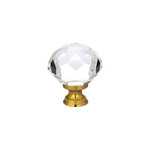 Emtek Diamond Wardrobe Knob Clear - 1 3/4 in