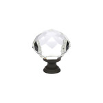 Emtek Diamond Wardrobe Knob Clear - 1 3/4 in