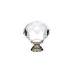 Emtek Diamond Wardrobe Knob Clear - 1 3/4 in