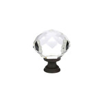 Emtek Diamond Wardrobe Knob Clear - 1 3/4 in