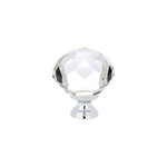 Emtek Diamond Wardrobe Knob Clear - 1 3/4 in