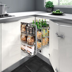 Marathon Hardware Super Susan 90° Corner Cabinet Lazy Susan Chrome - 31 1/2 in