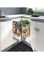 Marathon Hardware Super Susan 90° Corner Cabinet Lazy Susan Chrome - 31 1/2 in