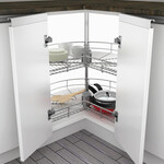 Marathon Hardware Kidney Shaped Steel Lazy Susan - 28 in