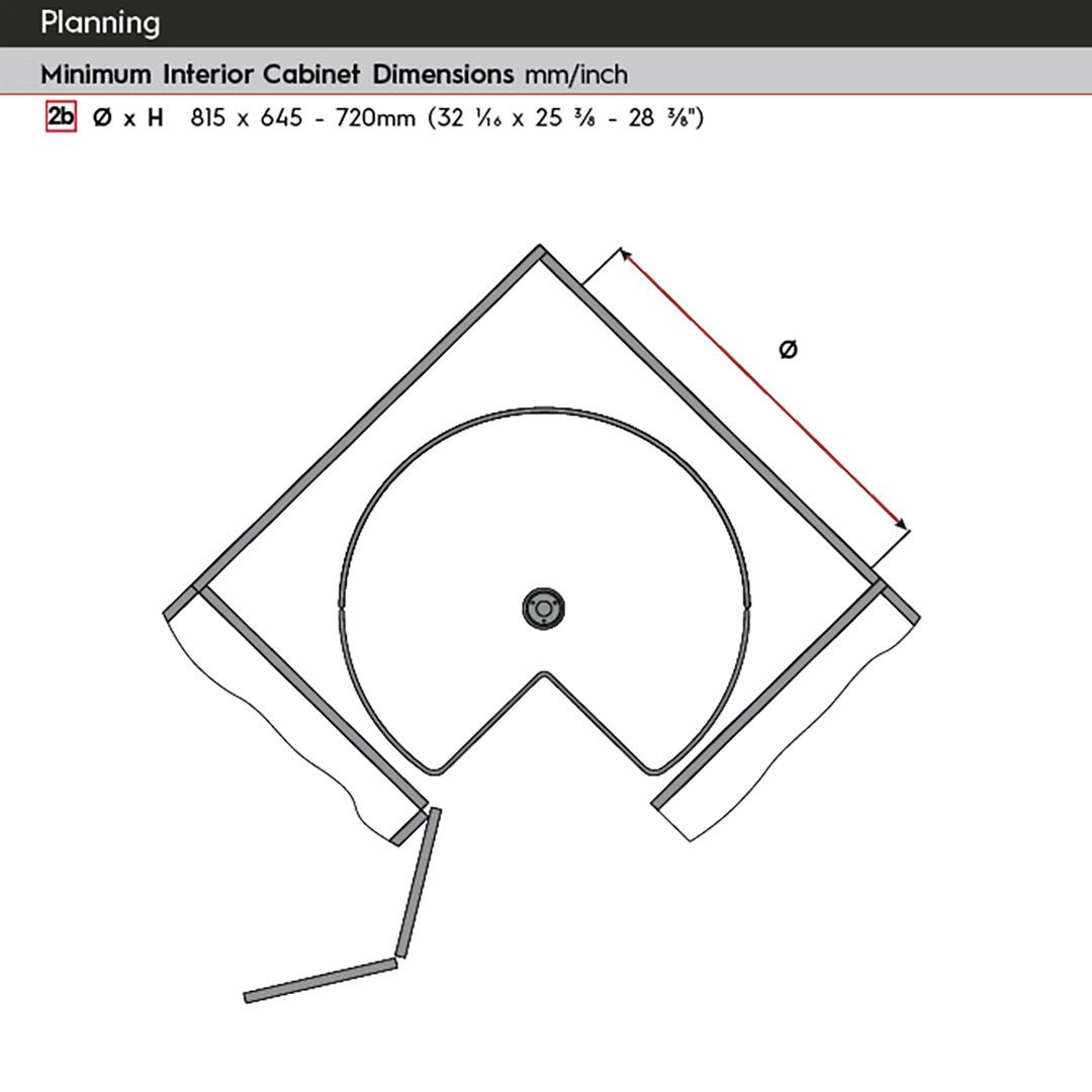 Vibo Galaxy Kidney Shaped Lazy Susan