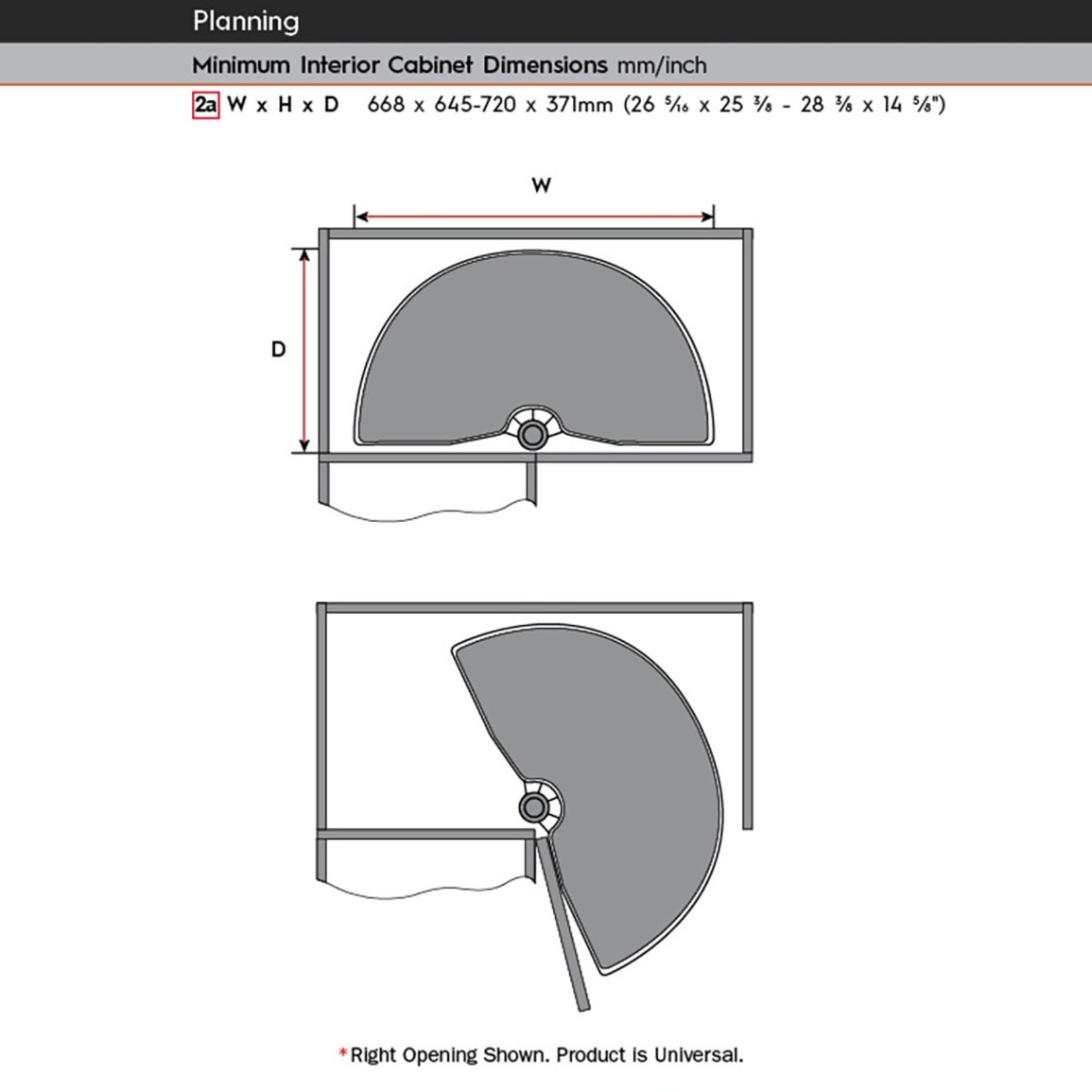 Vibo Galaxy Half-Moon Shaped Lazy Susan