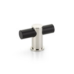 Schaub Foncé T-Knob Matte Black/Polished Nickel - 2 in