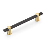 Schaub Foncé Pull Matte Black/Satin Brass - 6 in