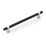 Schaub Foncé Pull Matte Black/Polished Nickel - 8 in
