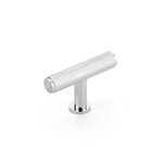 Schaub Pub House Knurled T-Knob Polished Chrome - 2 in