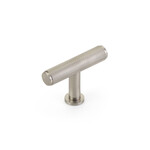 Schaub Pub House Knurled T-Knob Brushed Nickel - 2 in