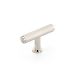 Schaub Pub House Knurled T-Knob Polished Nickel - 2 in