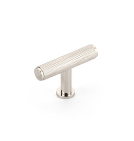 Schaub Pub House Knurled T-Knob Polished Nickel - 2 in