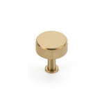 Schaub Pub House Knurled Knob Signature Satin Brass - 1 1/4 in