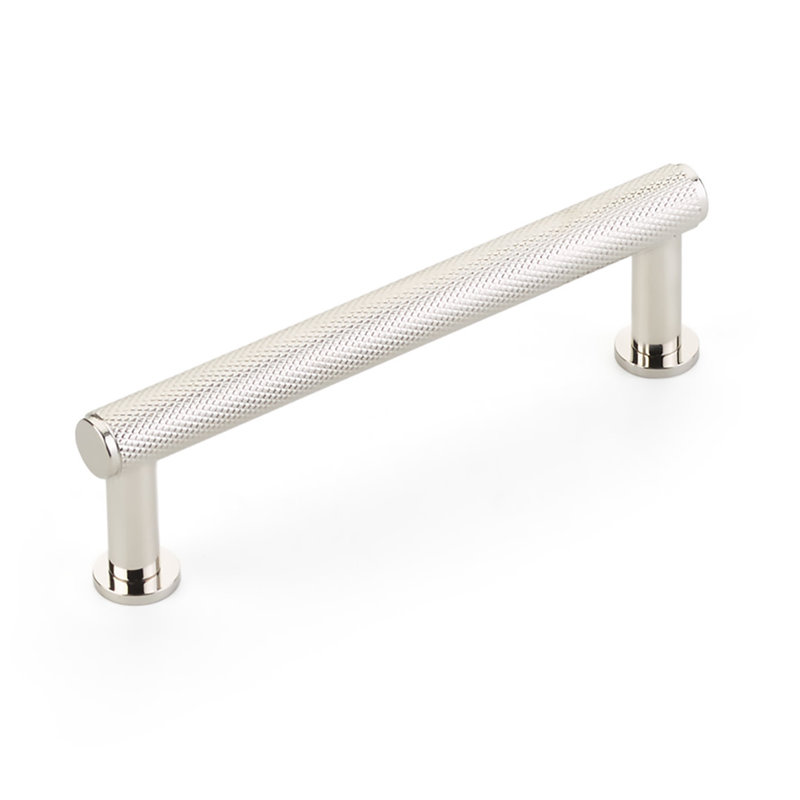 Pub House Knurled Pull Polished Nickel - 4 in - Handles & More