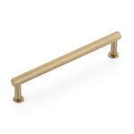 Schaub Pub House Knurled Pull Signature Satin Brass - 6 in