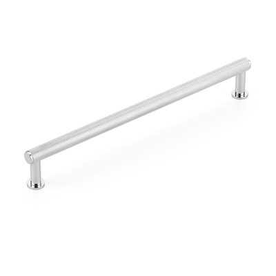 Schaub Pub House Knurled Pull Polished Chrome - 8 in