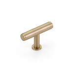 Schaub Pub House T-Knob Signature Satin Brass - 2 in