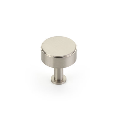 Schaub Pub House Knob Brushed Nickel - 1 1/4 in