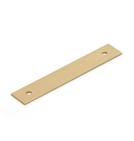 Schaub Pub House Backplate Signature Satin Brass - 3 1/2 in