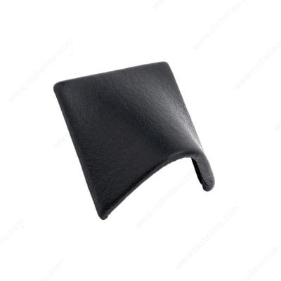 Richelieu Contemporary Leather Pull Black - 1 9/16 in