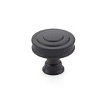 Emtek Glendon Knob Flat Black - 1 1/4 in