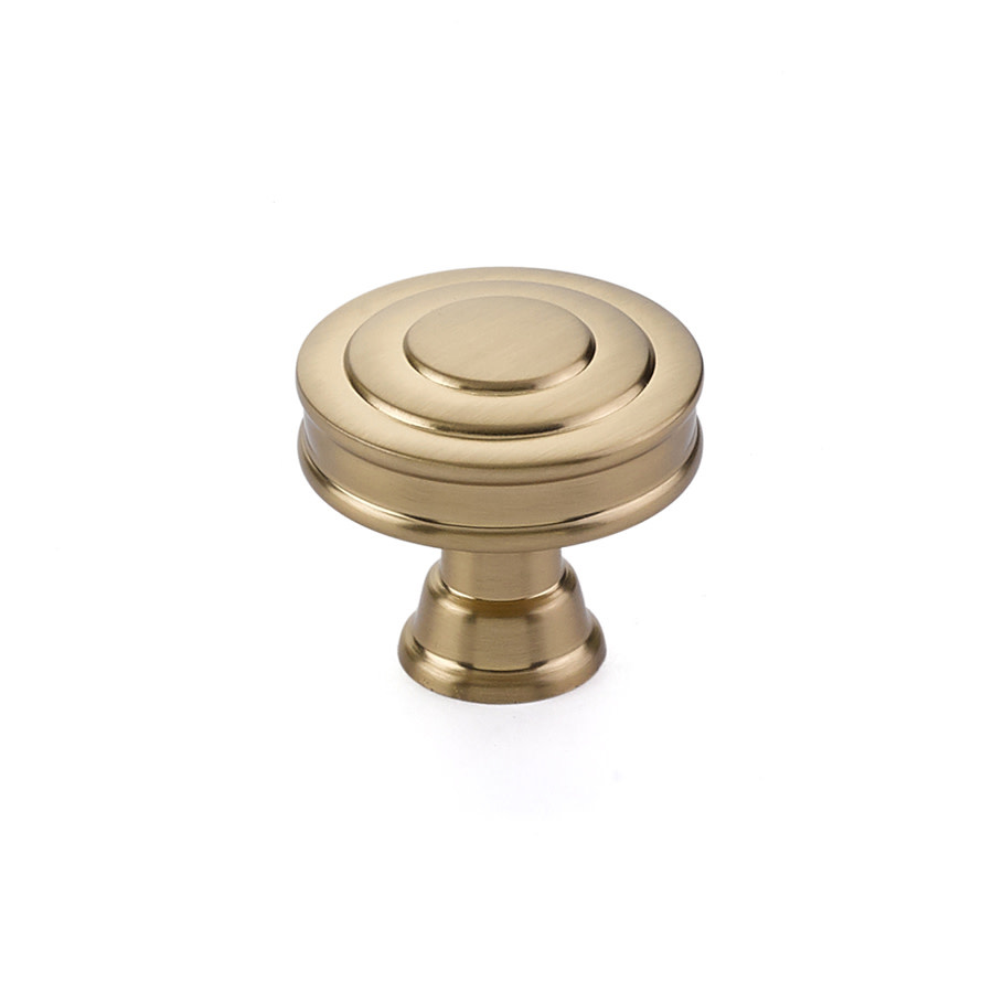 Glendon Knob Satin Brass - 1 5/8 in - Handles & More