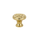 Emtek Ribbon & Reed Knob Polished Brass - 1 3/4 in