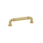Emtek Ribbon & Reed Pull Polished Brass - 6 in