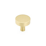 Schaub Haniburton Knob Satin Brass - 1 1/4 in