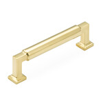 Schaub Haniburton Pull Unlacquered Brass - 4 in