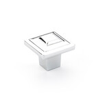 Schaub Menlo Park Square Knob Polished Chrome - 1 1/4 in