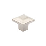 Schaub Menlo Park Square Knob Brushed Nickel - 1 1/4 in