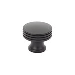 Schaub Menlo Park Round Knob Matte Black - 1 1/4 in