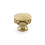 Schaub Menlo Park Round Knob Signature Satin Brass - 1 1/4 in