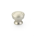 Schaub Menlo Park Button Knob Satin Nickel - 1 1/4 in