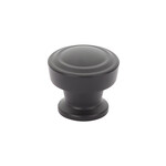 Schaub Menlo Park Button Knob Matte Black - 1 1/4 in