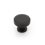 Schaub Heathrow Round Knob Matte Black - 1 1/4 in