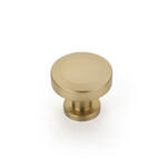 Schaub Heathrow Round Knob Signature Satin Brass - 1 1/4 in