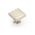 Schaub Heathrow Square Knob Brushed Nickel - 1 1/4 in