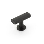 Schaub Heathrow T-Knob Matte Black - 1 3/4 in