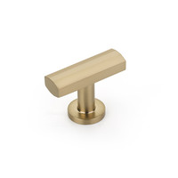 Heathrow T-Knob Signature Satin Brass - 1 3/4 in