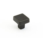 Schaub Vinci Square Knob Black Bronze - 1 1/4 in
