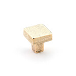 Schaub Vinci Square Knob Natural Bronze - 1 1/4 in